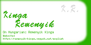 kinga remenyik business card